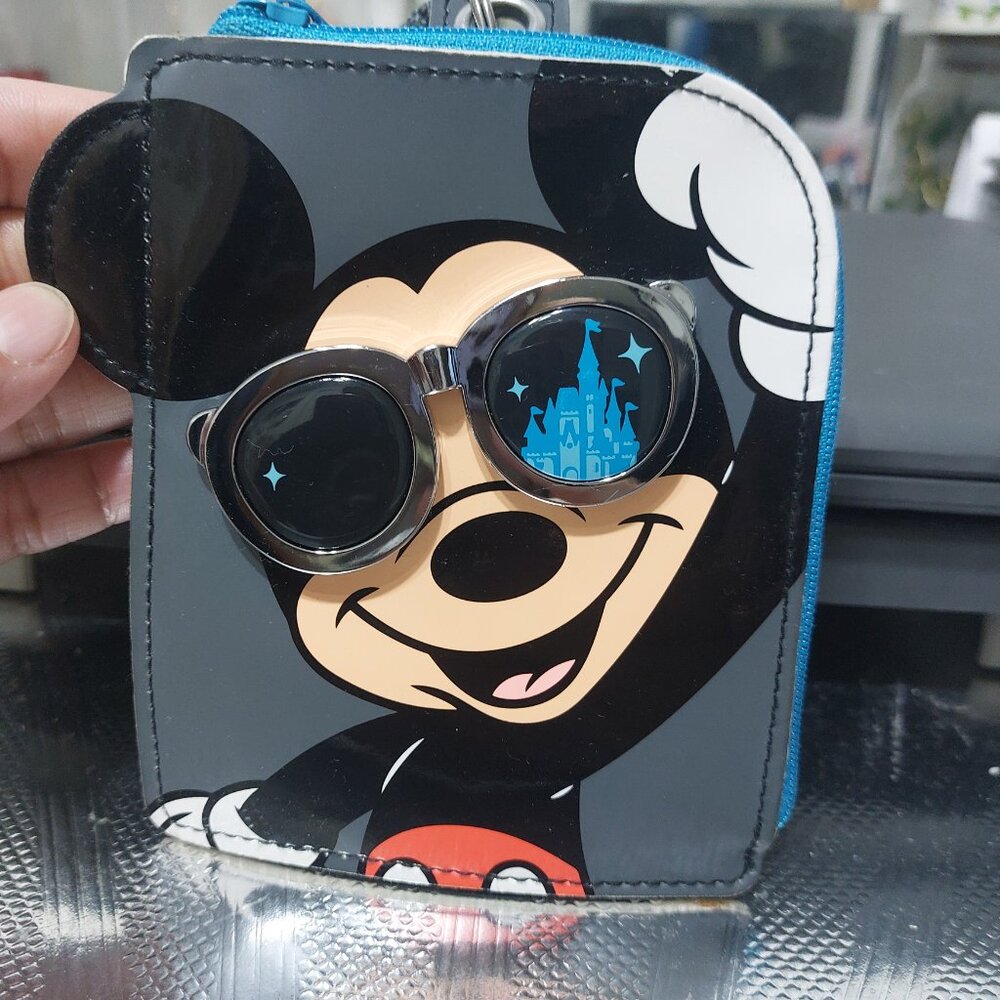 Tokyo Disney Resort Small Thin Wallet Coin Purse Let's Have Some Fun Yeah!Mickey